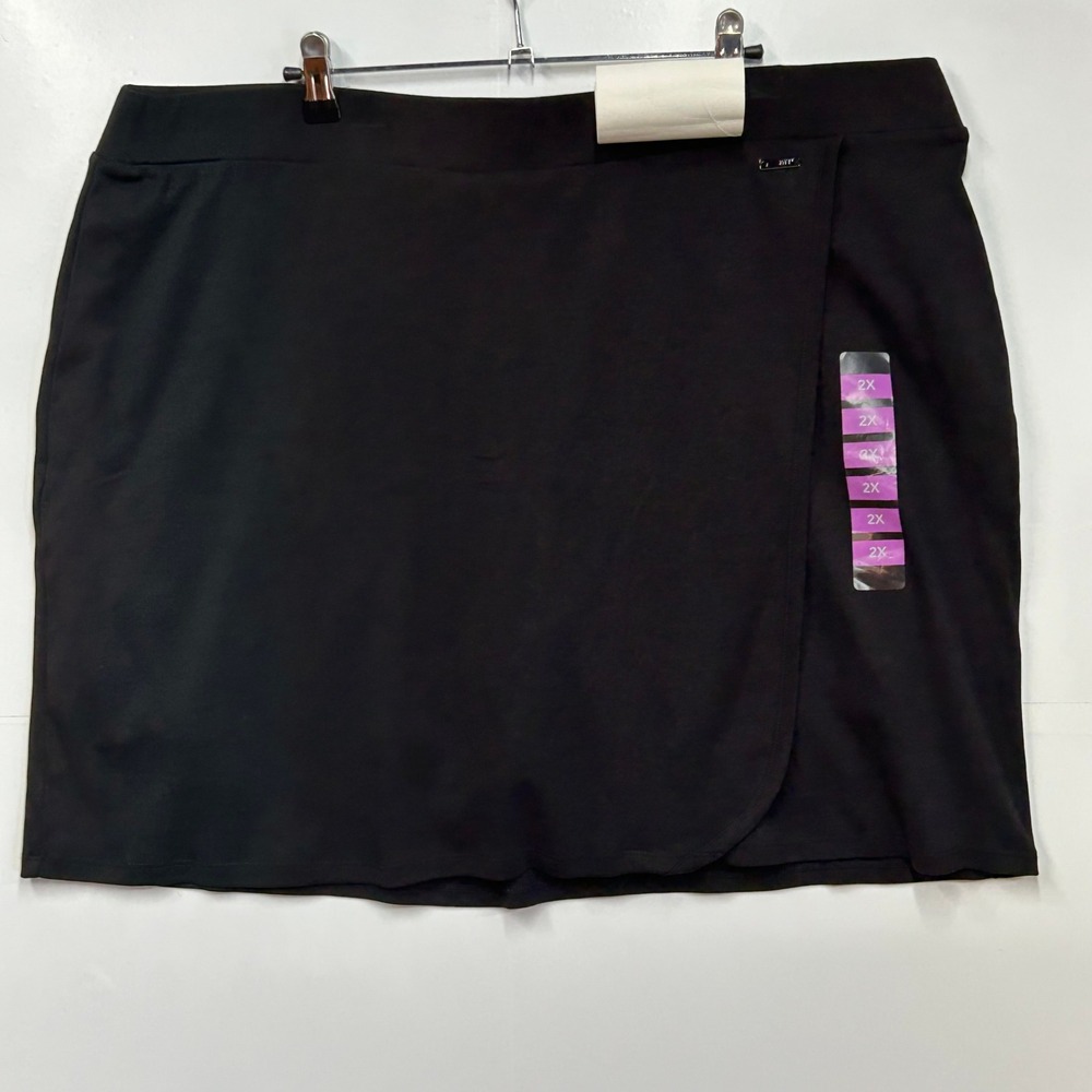 Jones New York Signature Faux Wrap Skort Jones Black Plus Size 2X 10795730-022 - Picture 1 of 12
